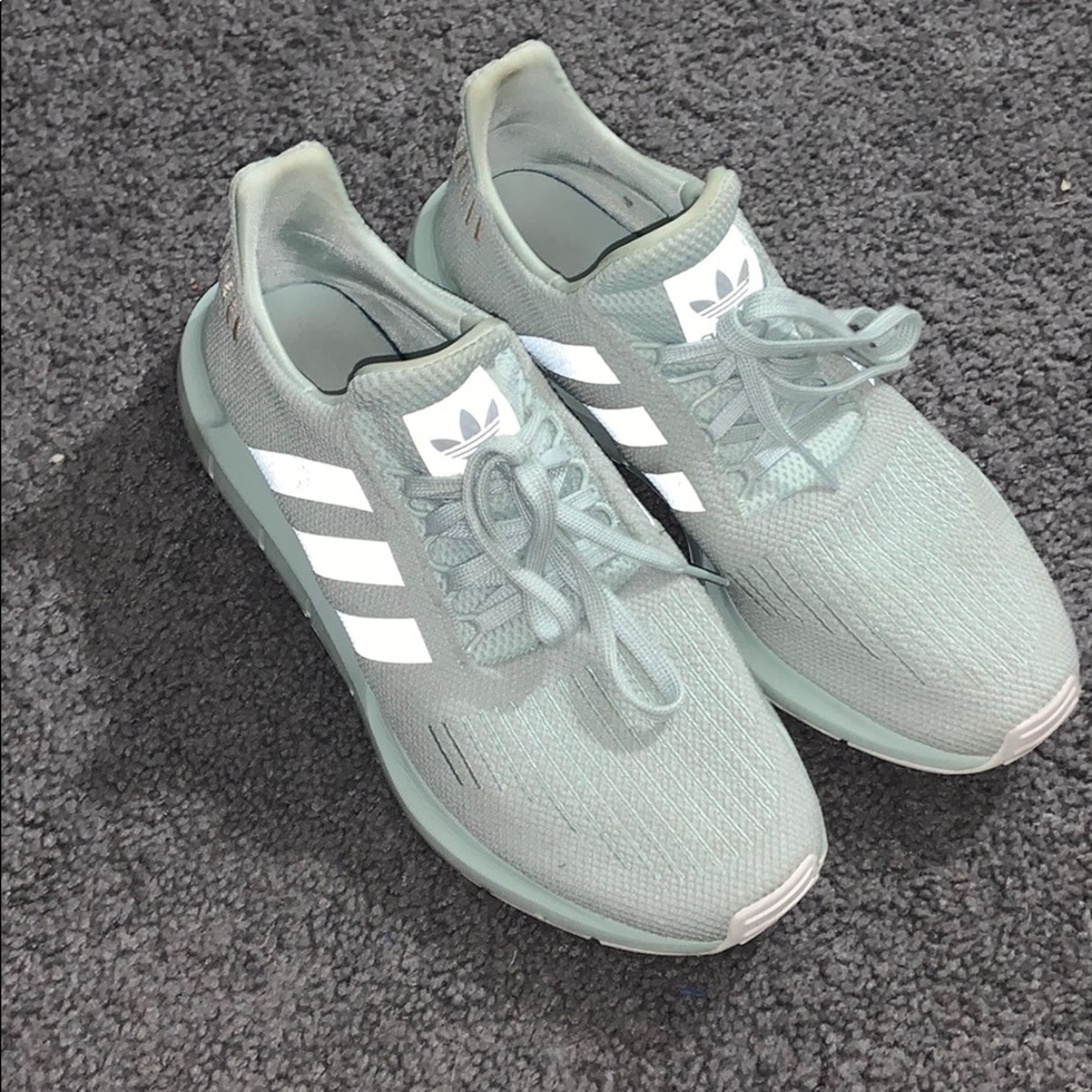 Mint Green Adidas Tennis Shoes